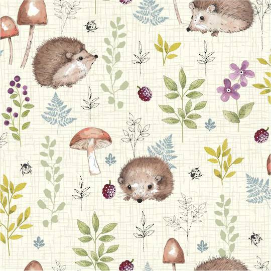 Woodland Hedgehogs Colour 103 Fat Quarter